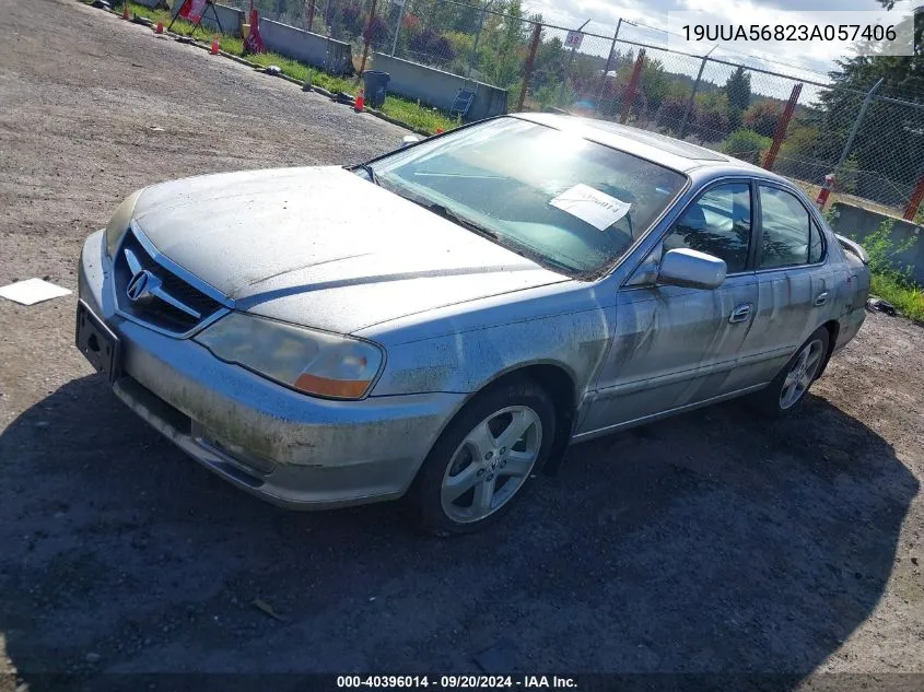 2003 Acura Tl 3.2 Type S VIN: 19UUA56823A057406 Lot: 40396014