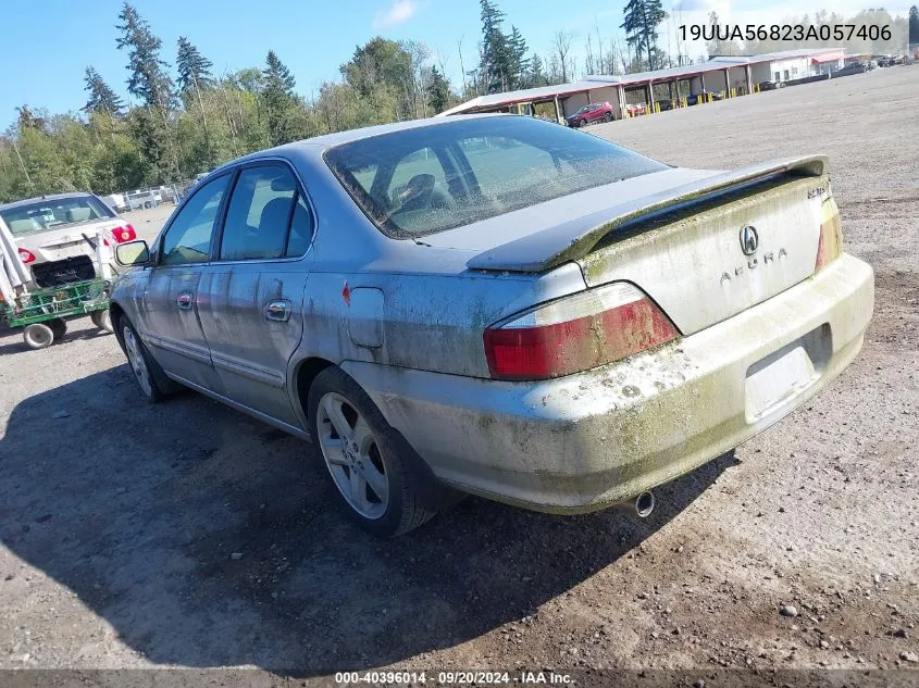 2003 Acura Tl 3.2 Type S VIN: 19UUA56823A057406 Lot: 40396014