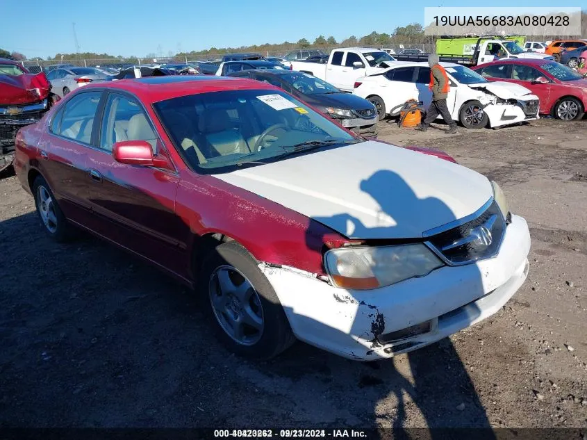 2003 Acura Tl 3.2 VIN: 19UUA56683A080428 Lot: 40423262