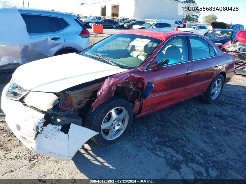 2003 Acura Tl 3.2 VIN: 19UUA56683A080428 Lot: 40423262