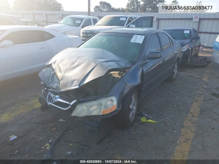 2003 Acura 3.2Tl VIN: 19UUA56633A083477 Lot: 40528693