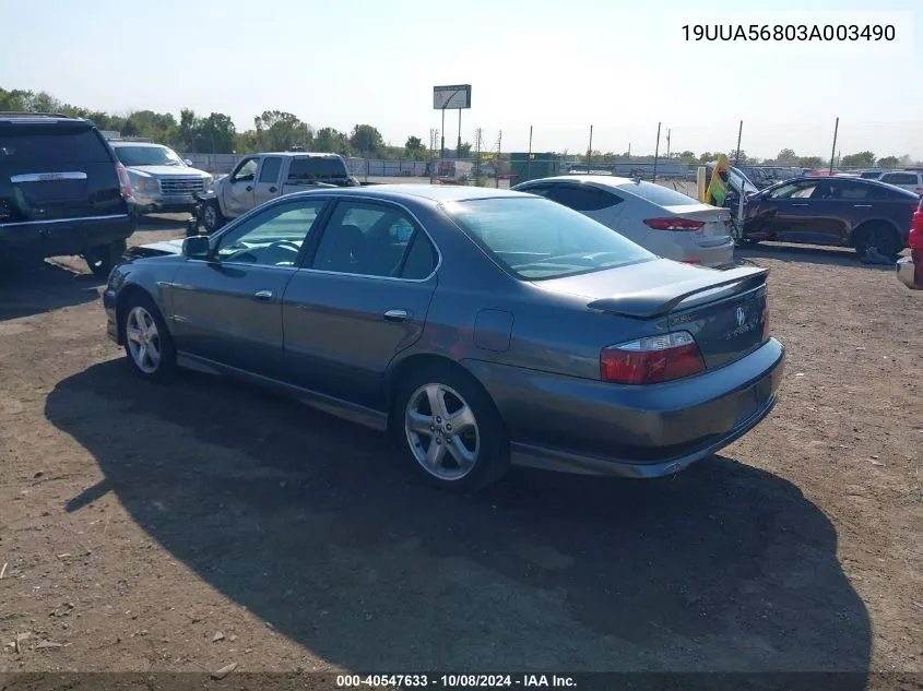 2003 Acura Tl 3.2 Type S VIN: 19UUA56803A003490 Lot: 40547633