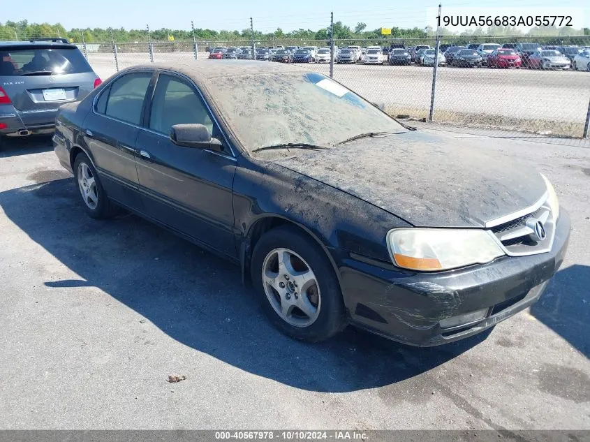 2003 Acura Tl 3.2 VIN: 19UUA56683A055772 Lot: 40567978