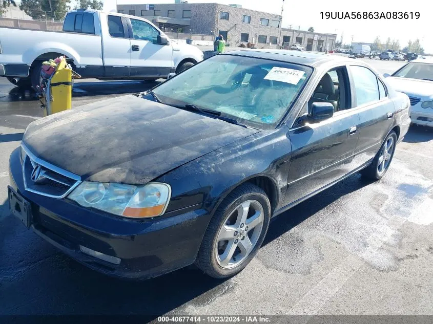 2003 Acura Tl 3.2 Type S VIN: 19UUA56863A083619 Lot: 40677414