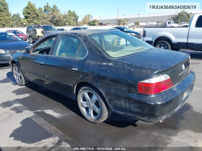 2003 Acura Tl 3.2 Type S VIN: 19UUA56863A083619 Lot: 40677414