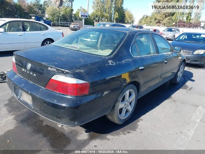 2003 Acura Tl 3.2 Type S VIN: 19UUA56863A083619 Lot: 40677414