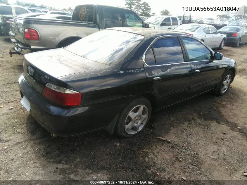 2003 Acura Tl 3.2 VIN: 19UUA56653A018047 Lot: 40697252