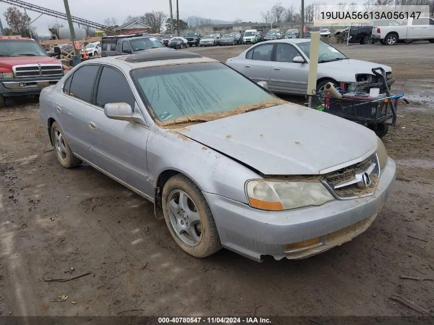 2003 Acura Tl 3.2 VIN: 19UUA56613A056147 Lot: 40780547