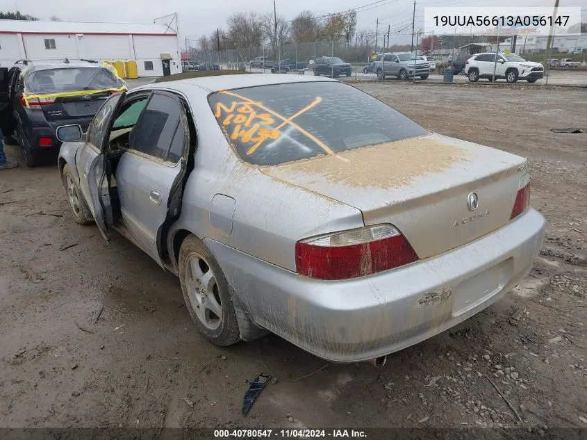 2003 Acura Tl 3.2 VIN: 19UUA56613A056147 Lot: 40780547