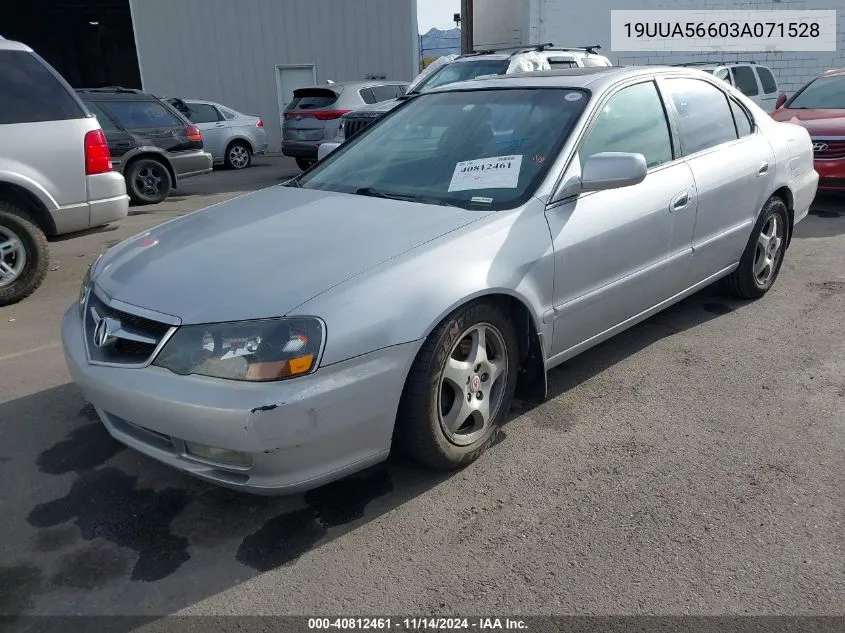 2003 Acura Tl 3.2 VIN: 19UUA56603A071528 Lot: 40812461