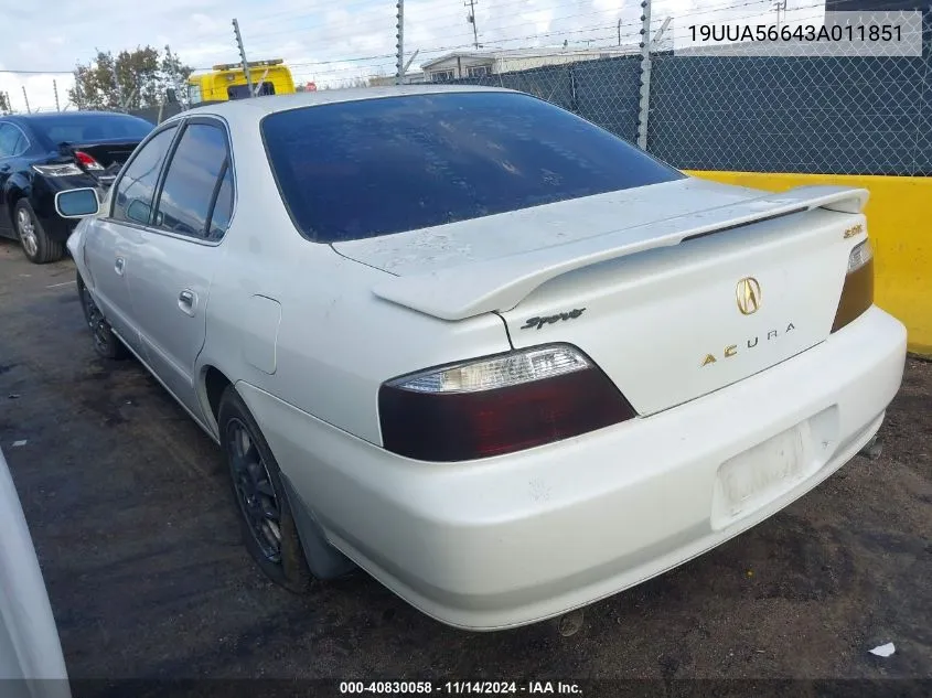 19UUA56643A011851 2003 Acura Tl 3.2