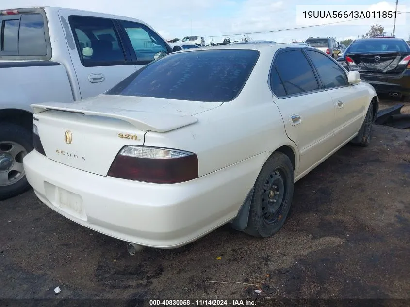 19UUA56643A011851 2003 Acura Tl 3.2