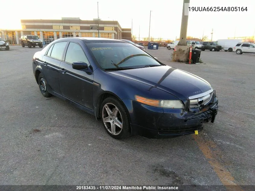 2004 Acura Tl VIN: 19UUA66254A805164 Lot: 20183435