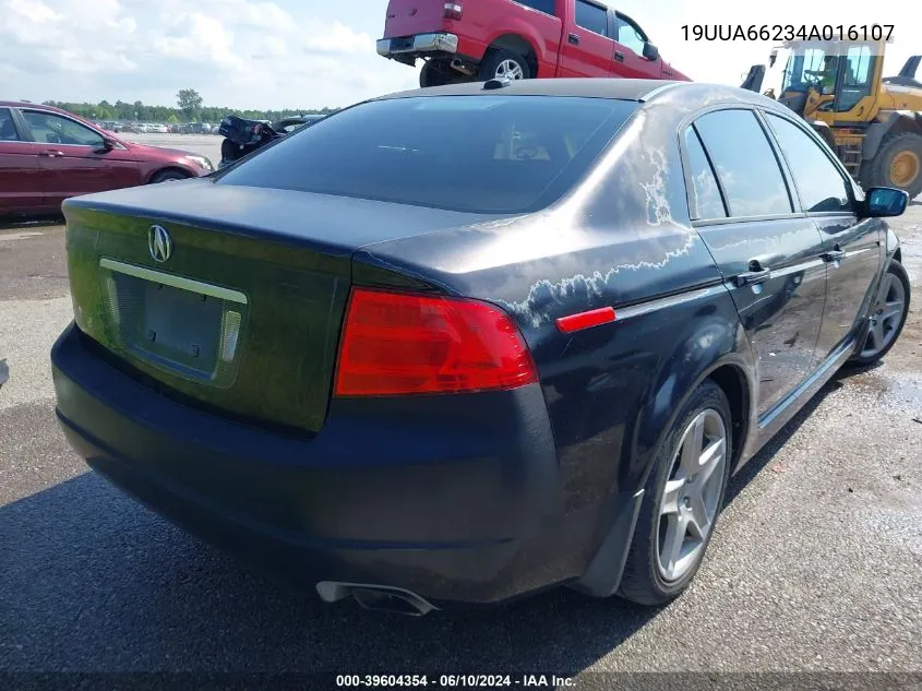 2004 Acura Tl VIN: 19UUA66234A016107 Lot: 39604354