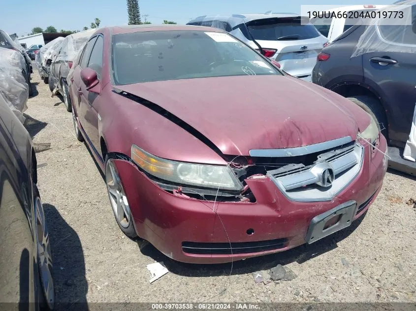 2004 Acura Tl VIN: 19UUA66204A019773 Lot: 39703538