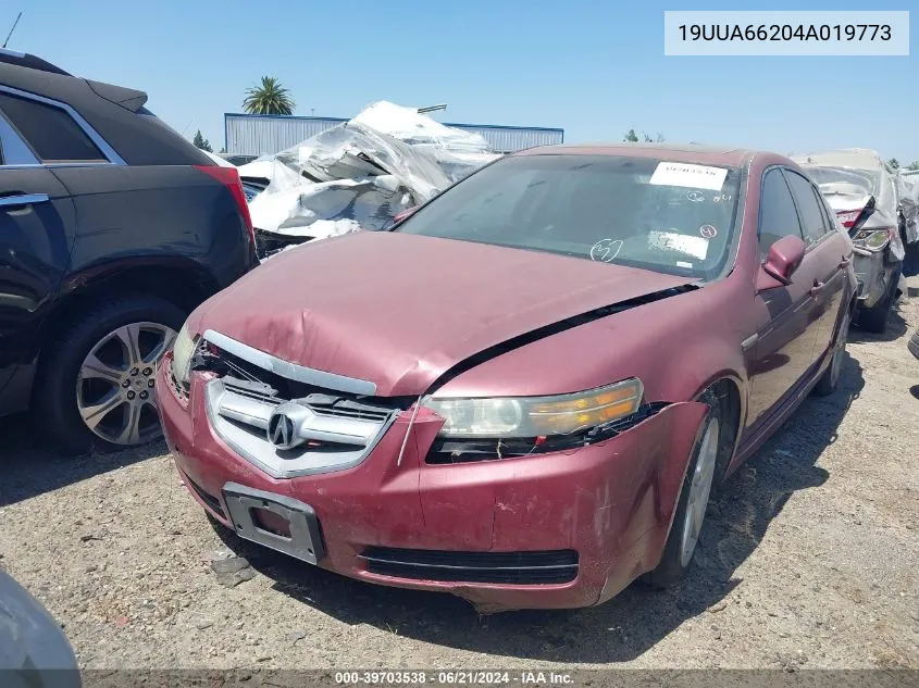 2004 Acura Tl VIN: 19UUA66204A019773 Lot: 39703538