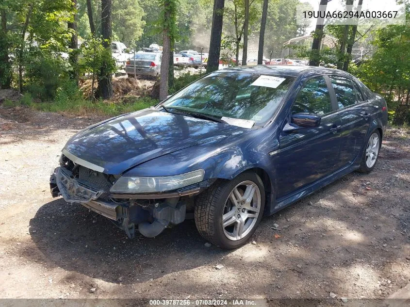 2004 Acura Tl VIN: 19UUA66294A003667 Lot: 39787256