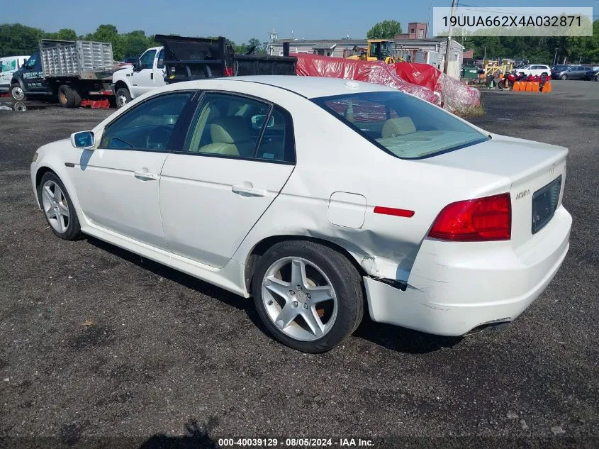 2004 Acura Tl VIN: 19UUA662X4A032871 Lot: 40039129