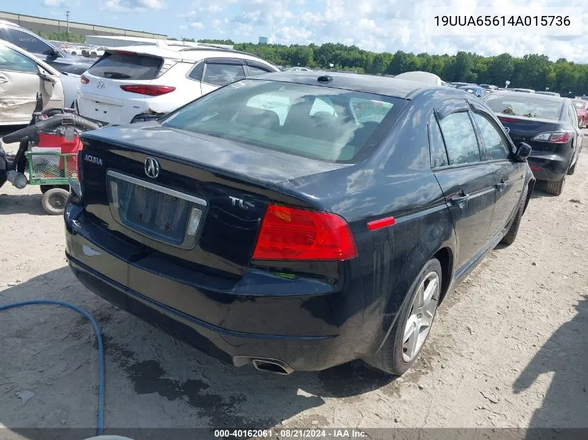 2004 Acura Tl VIN: 19UUA65614A015736 Lot: 40162061