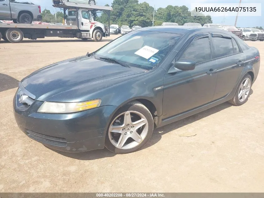 2004 Acura Tl VIN: 19UUA66264A075135 Lot: 40202208