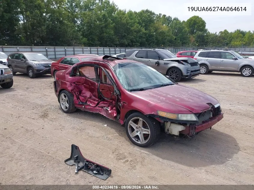 2004 Acura Tl VIN: 19UUA66274A064614 Lot: 40234616