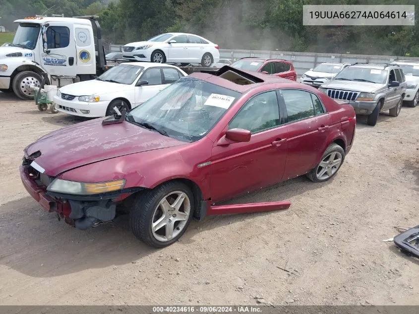 2004 Acura Tl VIN: 19UUA66274A064614 Lot: 40234616