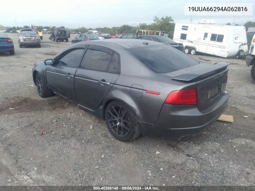 2004 Acura Tl VIN: 19UUA66294A062816 Lot: 40256148