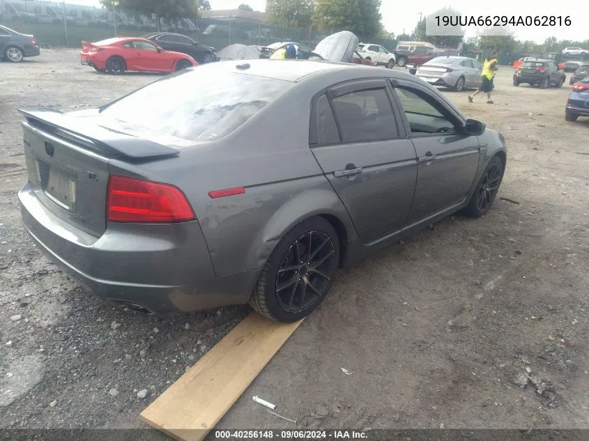 2004 Acura Tl VIN: 19UUA66294A062816 Lot: 40256148