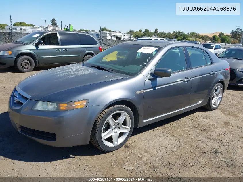 2004 Acura Tl VIN: 19UUA66204A068875 Lot: 40287131