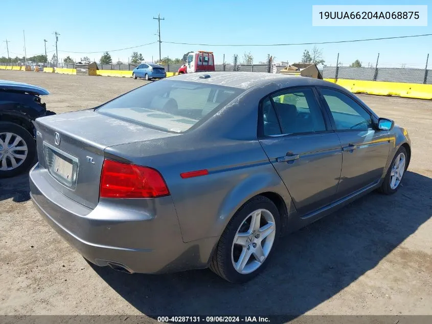 2004 Acura Tl VIN: 19UUA66204A068875 Lot: 40287131