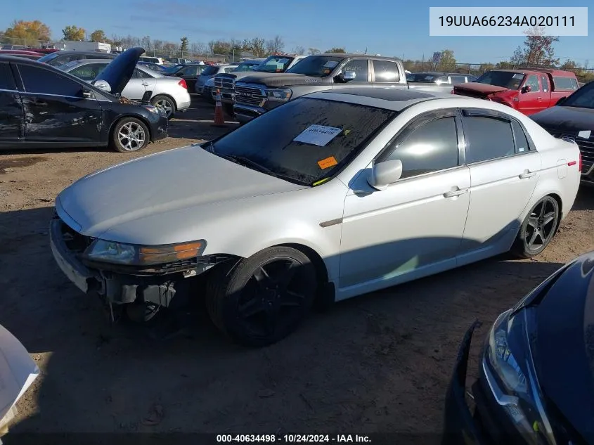 2004 Acura Tl VIN: 19UUA66234A020111 Lot: 40634498