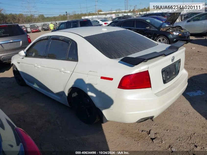 2004 Acura Tl VIN: 19UUA66234A020111 Lot: 40634498