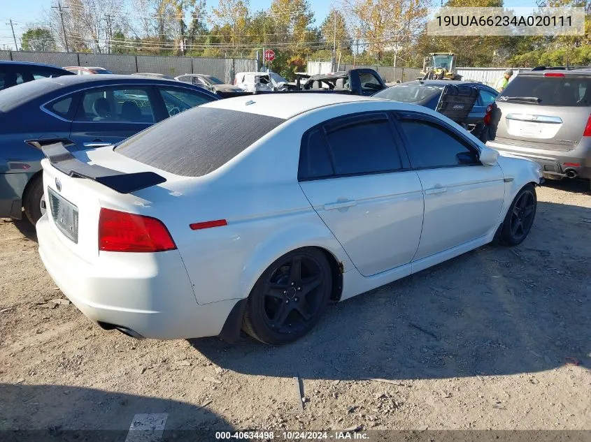 2004 Acura Tl VIN: 19UUA66234A020111 Lot: 40634498