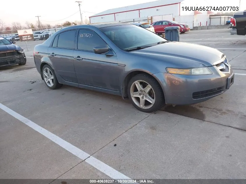 2004 Acura Tl VIN: 19UUA66274A007703 Lot: 40638237