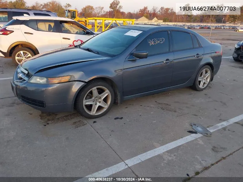 2004 Acura Tl VIN: 19UUA66274A007703 Lot: 40638237