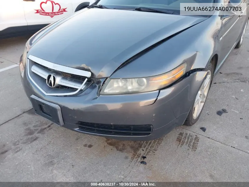 2004 Acura Tl VIN: 19UUA66274A007703 Lot: 40638237