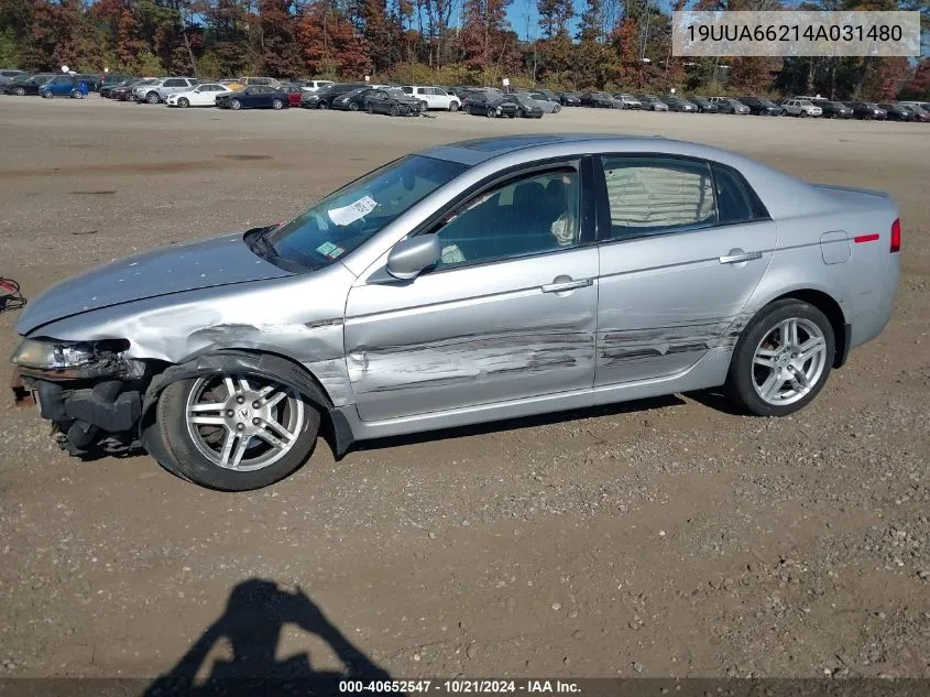 2004 Acura Tl VIN: 19UUA66214A031480 Lot: 40652547