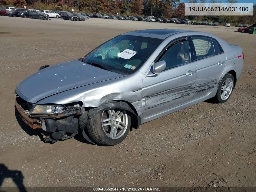 2004 Acura Tl VIN: 19UUA66214A031480 Lot: 40652547