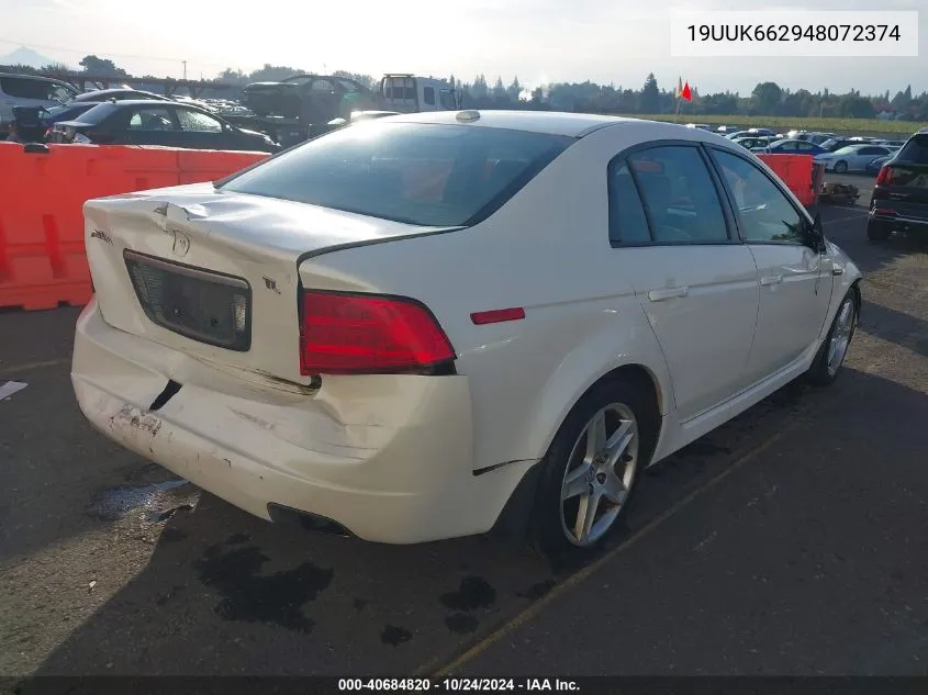 2004 Acura 3.2 Tl VIN: 19UUK662948072374 Lot: 40684820