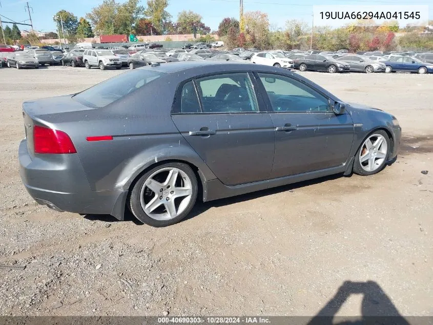 2004 Acura Tl VIN: 19UUA66294A041545 Lot: 40690303