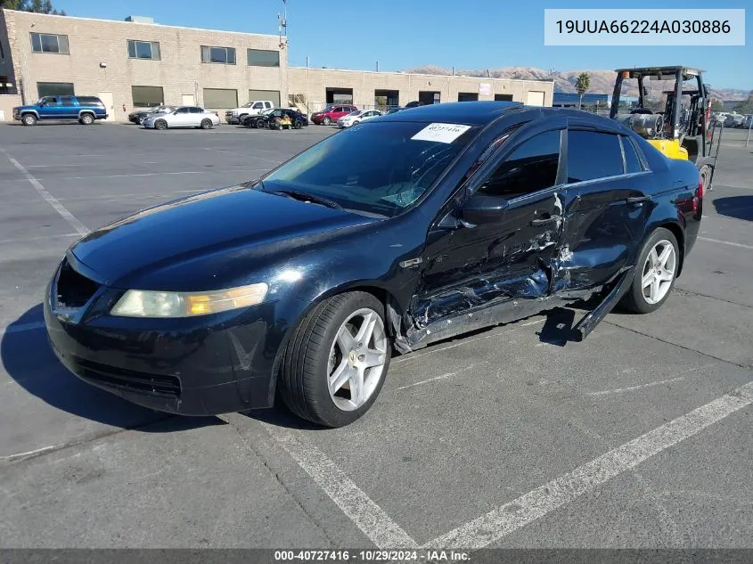 2004 Acura Tl VIN: 19UUA66224A030886 Lot: 40727416