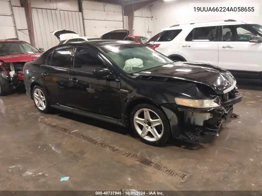 2004 Acura Tl VIN: 19UUA66224A058655 Lot: 40737948