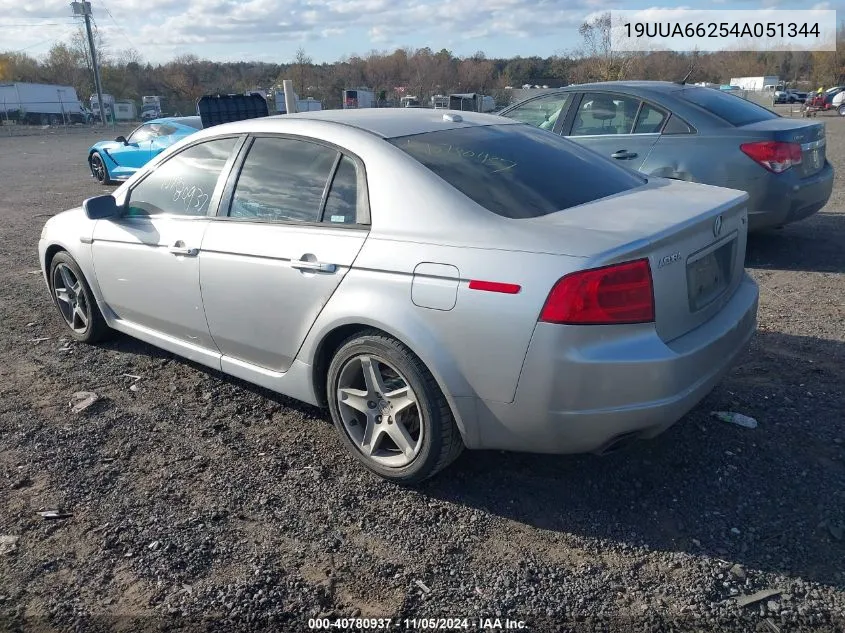 2004 Acura Tl VIN: 19UUA66254A051344 Lot: 40780937