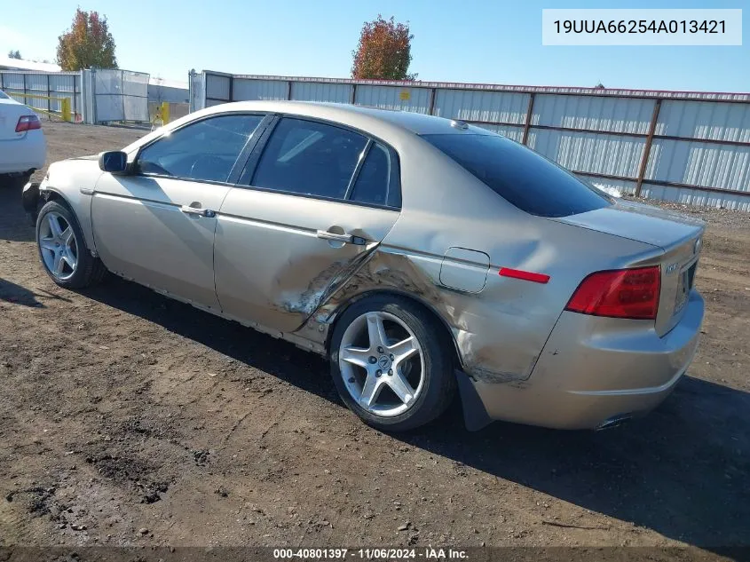 2004 Acura Tl Base W/Nav System (A5) VIN: 19UUA66254A013421 Lot: 40801397