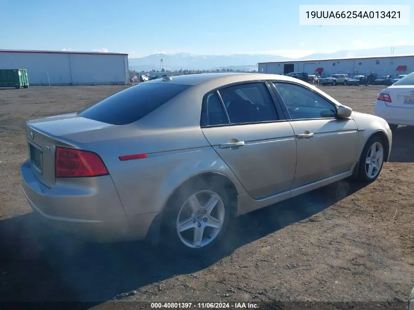 2004 Acura Tl Base W/Nav System (A5) VIN: 19UUA66254A013421 Lot: 40801397