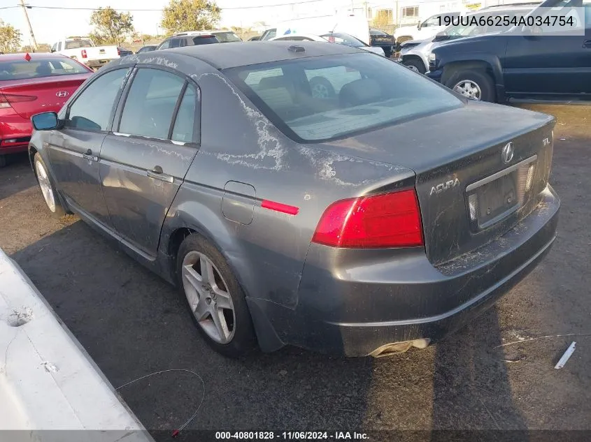 2004 Acura Tl VIN: 19UUA66254A034754 Lot: 40801828