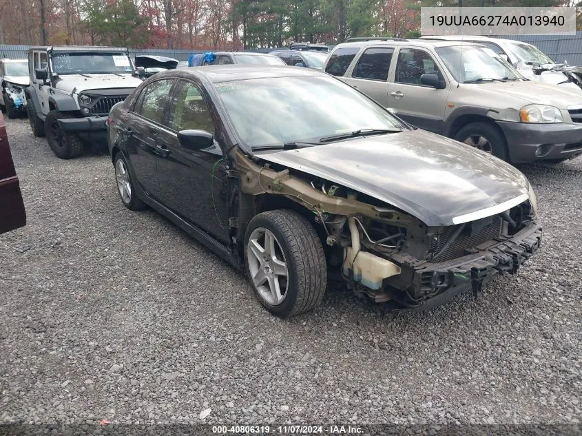 2004 Acura Tl VIN: 19UUA66274A013940 Lot: 40806319