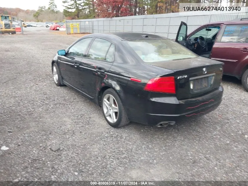 2004 Acura Tl VIN: 19UUA66274A013940 Lot: 40806319