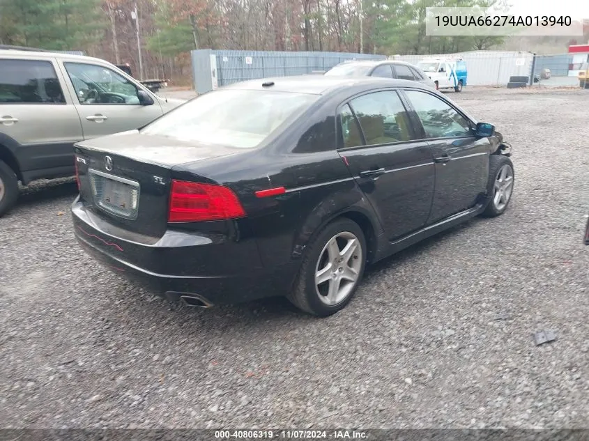 2004 Acura Tl VIN: 19UUA66274A013940 Lot: 40806319