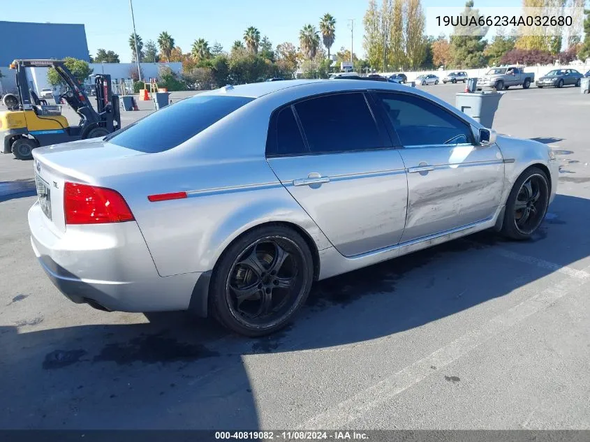 2004 Acura Tl VIN: 19UUA66234A032680 Lot: 40819082